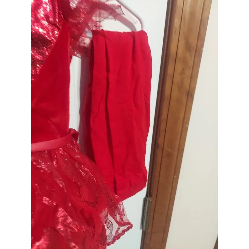 Spirit Devil‎ Halloween Costume Dress Headband Tights Hair Pitchfork Size 2T